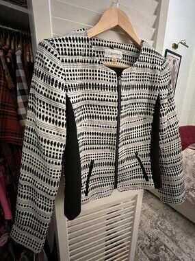 Vintage Calvin Klein Black and White Blazer